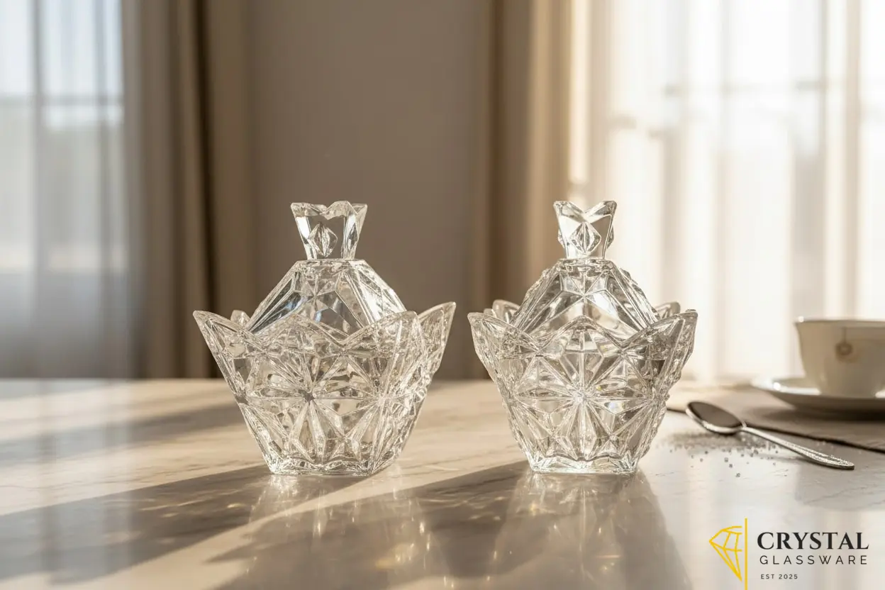 Delisoga® Set of 2 Glass Candy Jar - Elegant Storage for Sweets and Treats